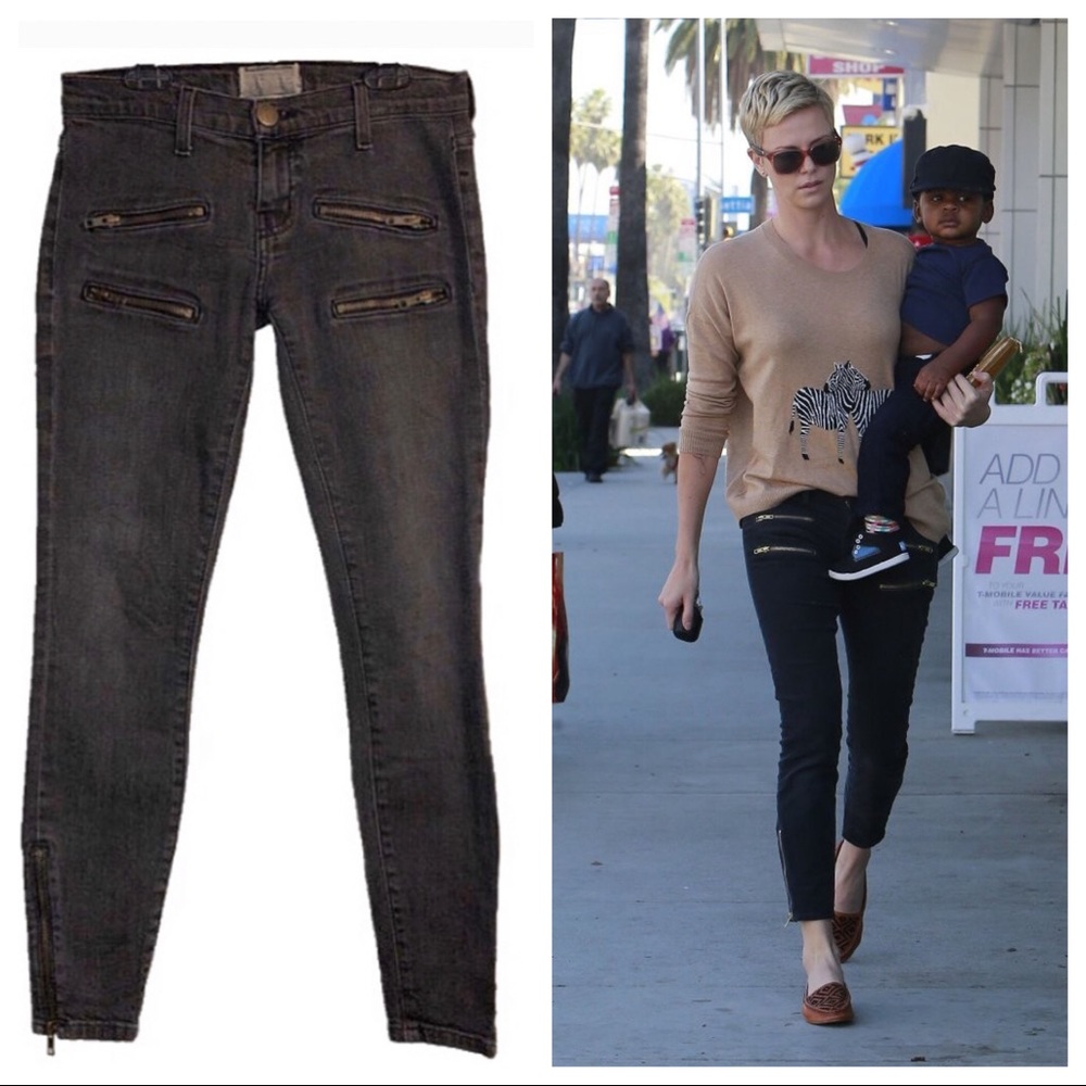 Current Elliott Multi Zip Stiletto in Rebel Jeans